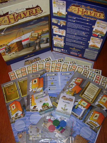 Imagen del contenido del juego de mesa Le Havre