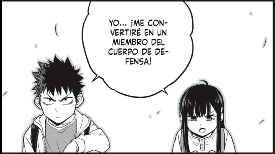 Imagen de una viñeta de Kaiju Nº8
