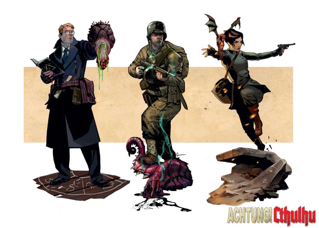 Principales personajes de Achtung! Cthulhu